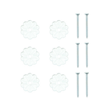 Clear Rosette, 6 pc. w/ Screws