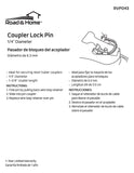 Coupler Lock Pin, 1/4"