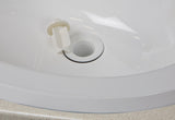 Vanity Sink Drain Assembly, White Finish